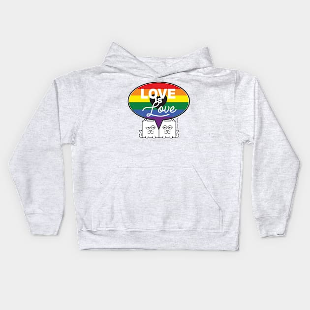 Love is Love Loni Kids Hoodie by gallerynadine